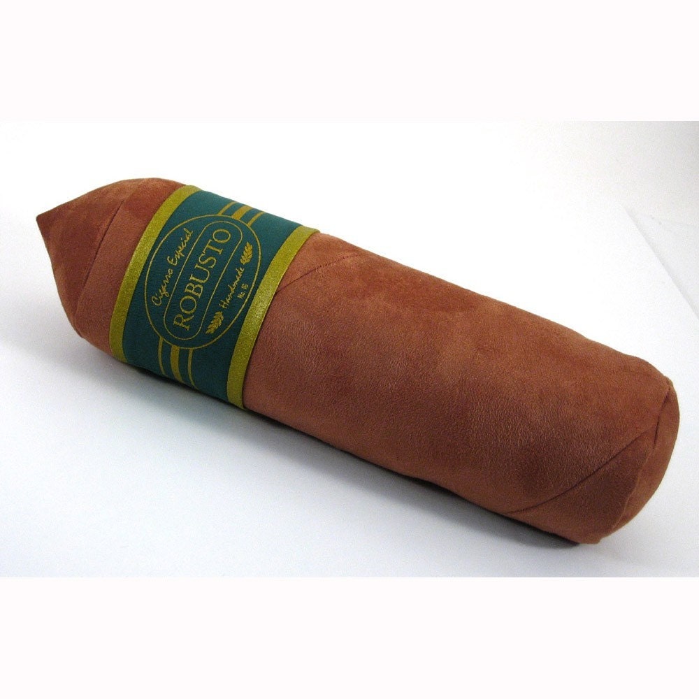 Cigar Pillow Light Robusto with Emerald Green Band