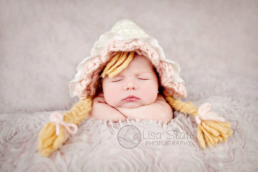 Baby Bonnet Hat ... Little Bo Peep ... Newborn Photo Prop ... Fairy Tale Bonnet ... Infant Gril Hat ... Newborn Size