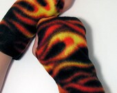Flame Fleece Fingerless Gloves for KIDS  (Sizes Kids XS - XL)
