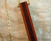 Necklace with striped wood spike -- Drake