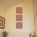 Floral Damask Motif Trio - Vinyl Wall Decal 3 Panel Design Vinyl Wall Art Sticker Graphic