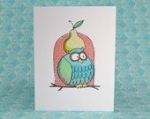 Owl & Fruit Notecards