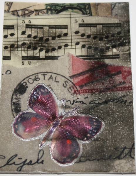 My Secret Love -- Altered Art Collage ACEO One of a Kind, OOAK, Stocking Stuffer