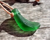 GREEN Mermaid's Tail unisex seaglass choker.