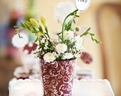 24 Red Graduation Party Decorations Flower Pots, Cute Centerpiece Vases, Baby Shower Decorations & Wedding Flowers