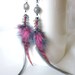 Labradorite Feather Oxidized Sterling Earrings