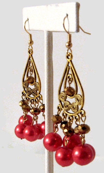 WOMEN'S JEWELRY: Earrings Pink Boho Chic Summer