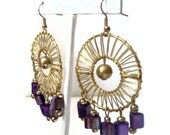WOMEN'S JEWELRY: Earrings Purple Boho Chic Hoops