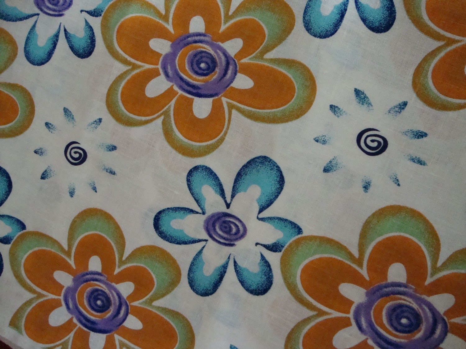 Linen Upholstery Designer Fabric, Flowers, Floral Design