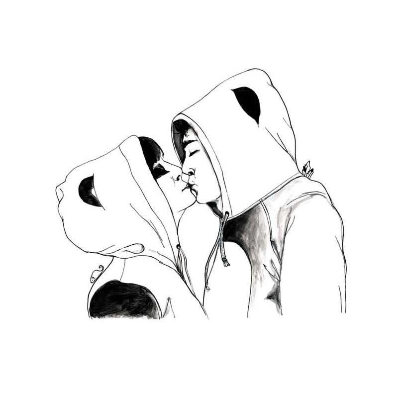 I love you my Panda - Art Print - A4 Size