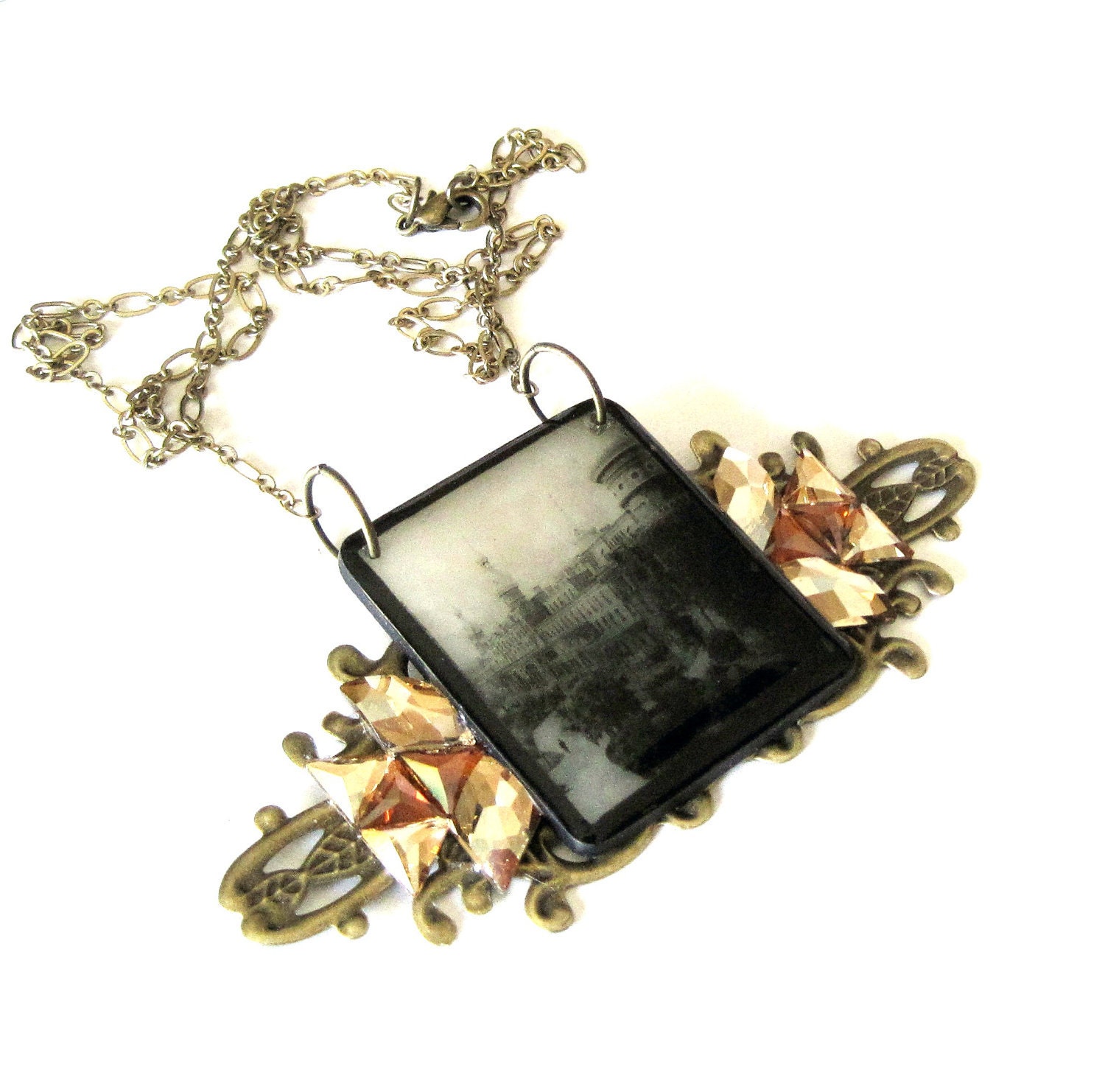 Tampa Bay Hotel 1902 vintage look necklace with Swarovski crystals