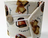Reusable Coffee Sleeve in Neutral Coffee Print