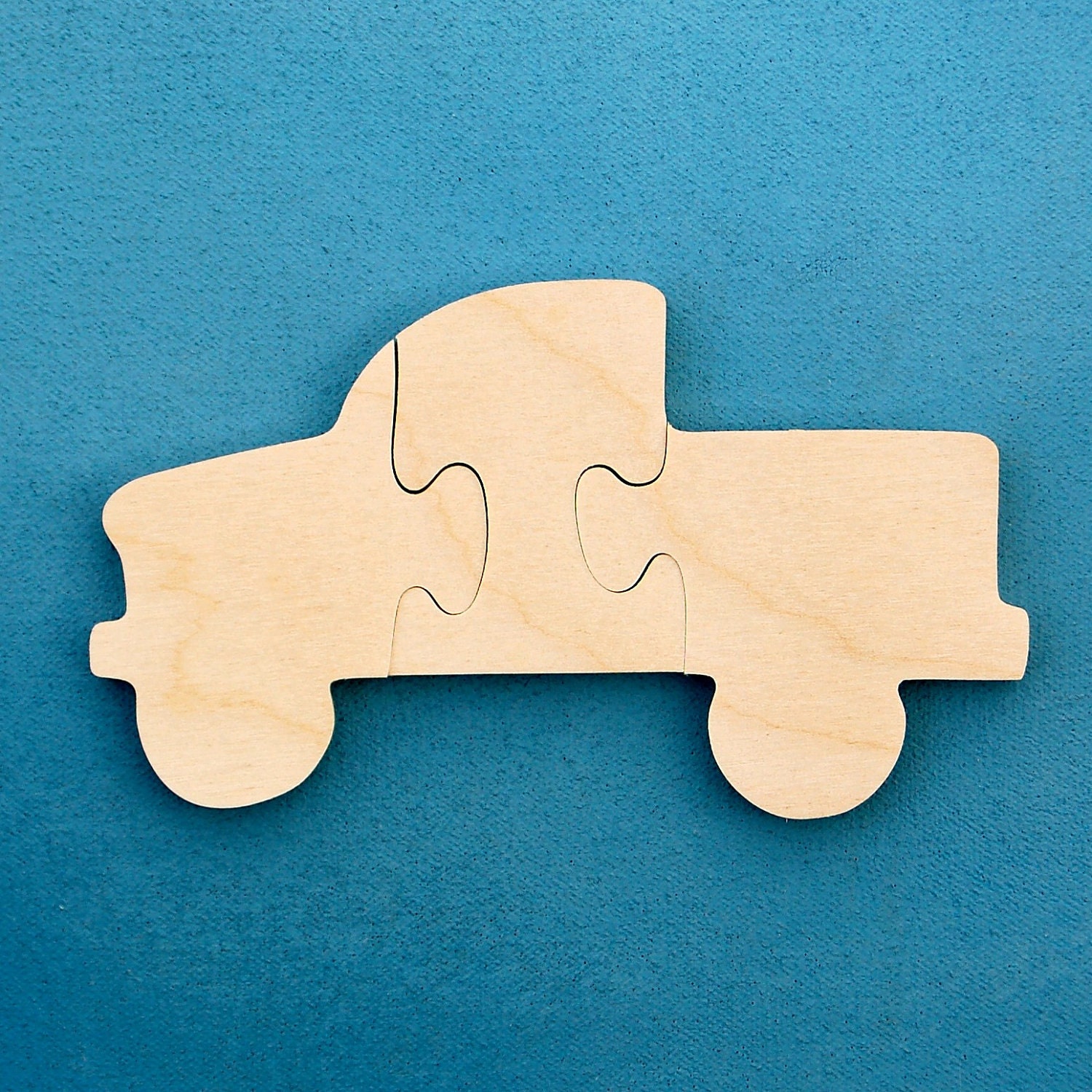Childrens Wood Puzzles - Airplane Train Car Truck - Set of 4 Wooden Toy Vehicle Jigsaw Puzzles - Fun for Children and Toddlers