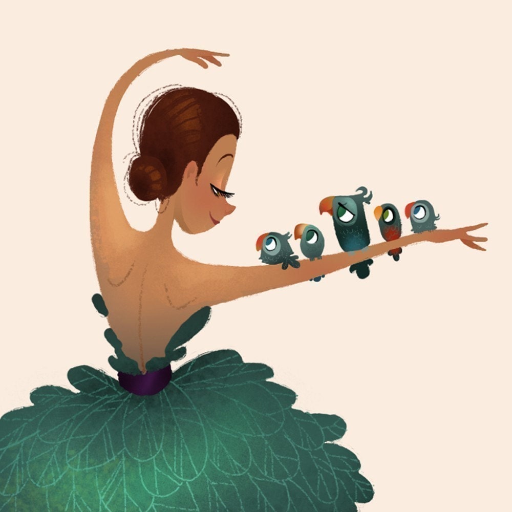Birdie Ballerina Mini Print