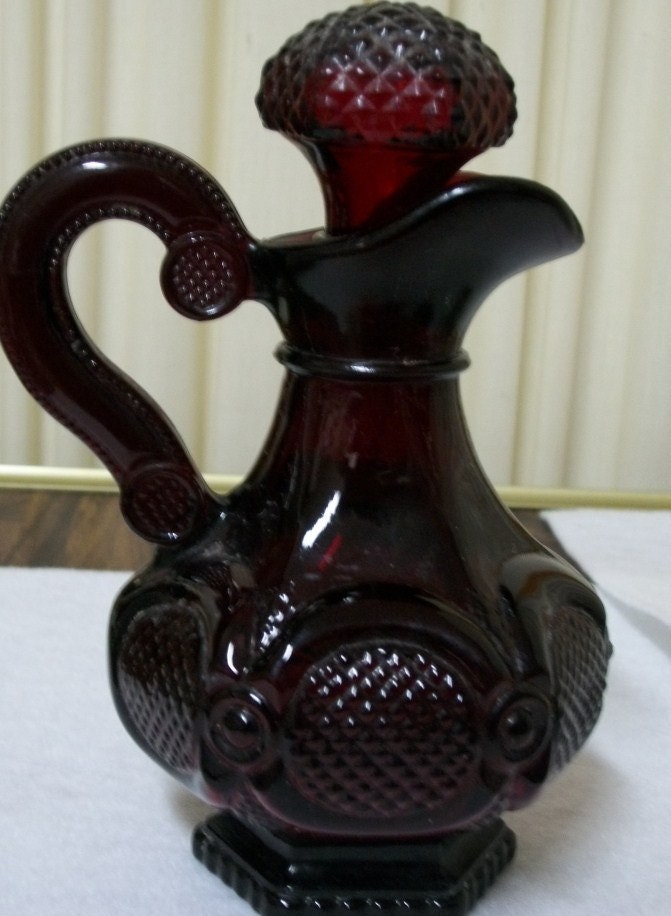Avon 1976 Red Cape Cod Small Pitcher