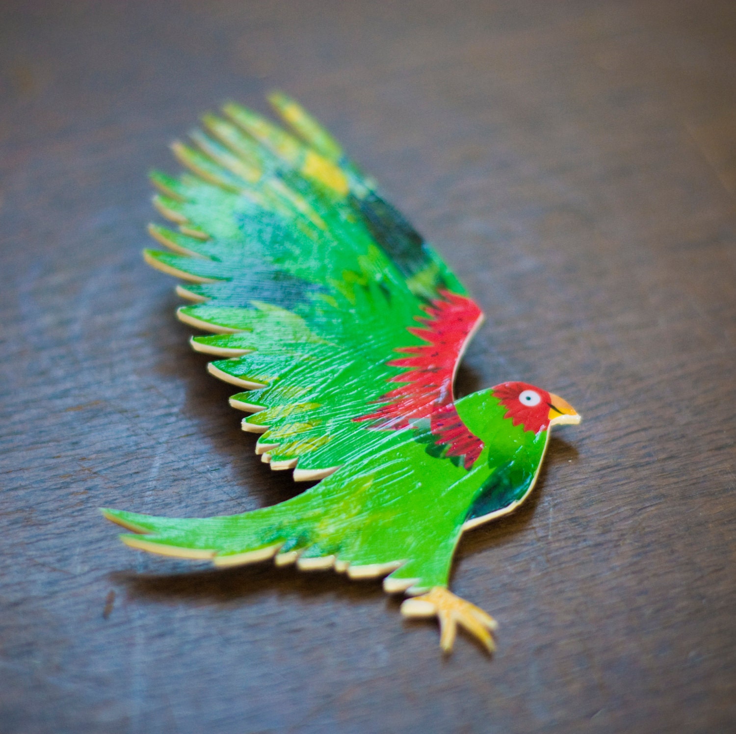Parakeet Bird Brooch