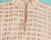 1940s Gold Asian-style Dress, Mandarin Collar, Holiday, XS, 34-26-36