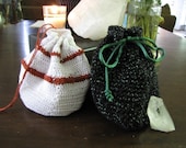 Mojo Crocheted Mini Bags w Drawstring