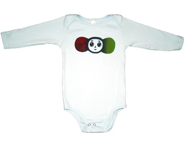 Urban Baby Cheburashka Light Blue Organic Long Sleeve Onesie - Urbarian