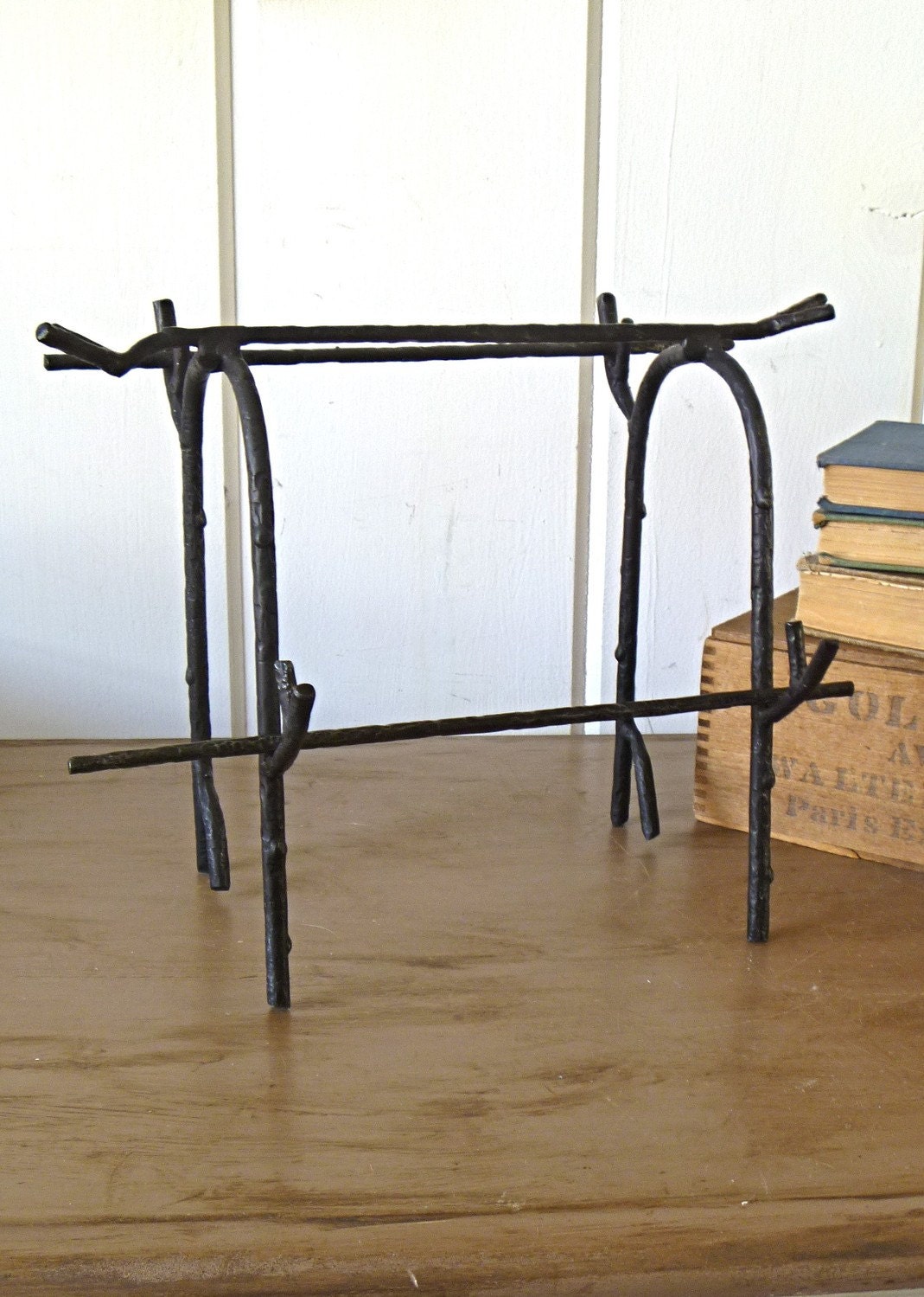 Alix- 3 layer twig style wrought iron jewelry stand for bracelets and earrings- great for craft shows, photo prop