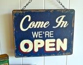 Open Closed Metal Signage for Shop