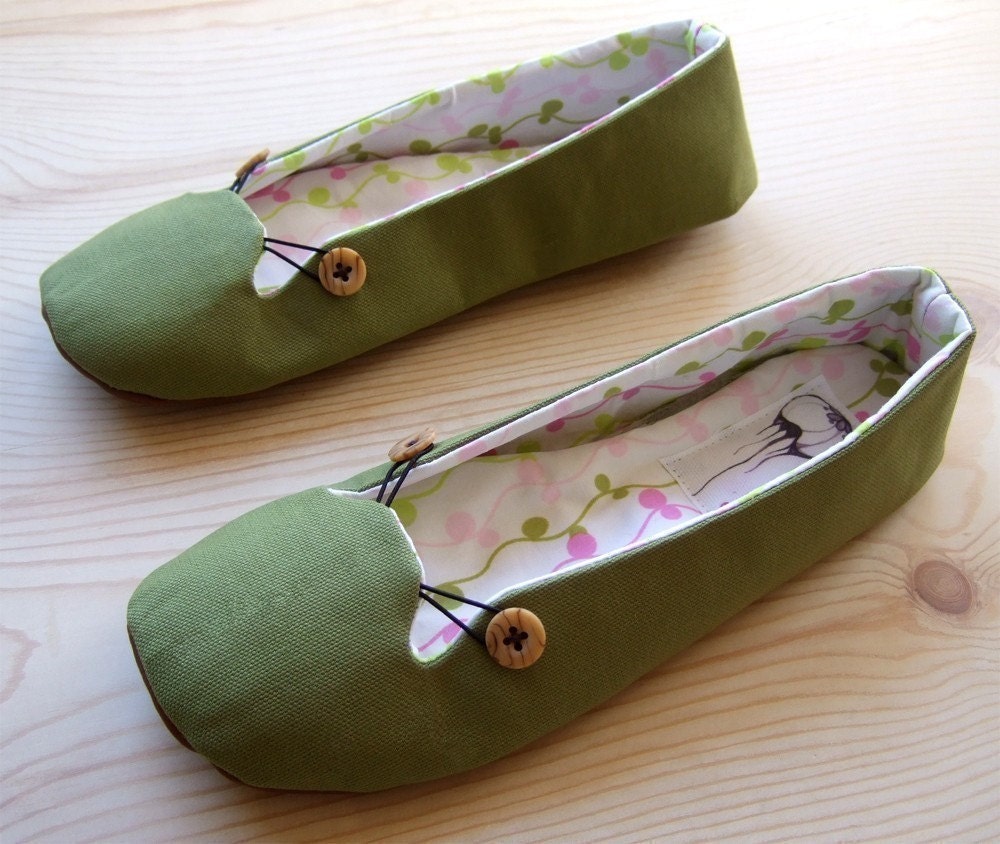 Handmade Organic Vegan Shoes- Spring Equinox Flat