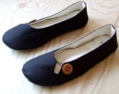 Organic Vegan Custom Handmade Ballet Flats- Keyhole Flat