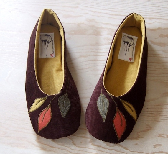 Handmade Organic Vegan Ballet Flat Shoes- Flora Flat