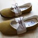 Organic Vegan Handmade Shoes- Mustard Oxford