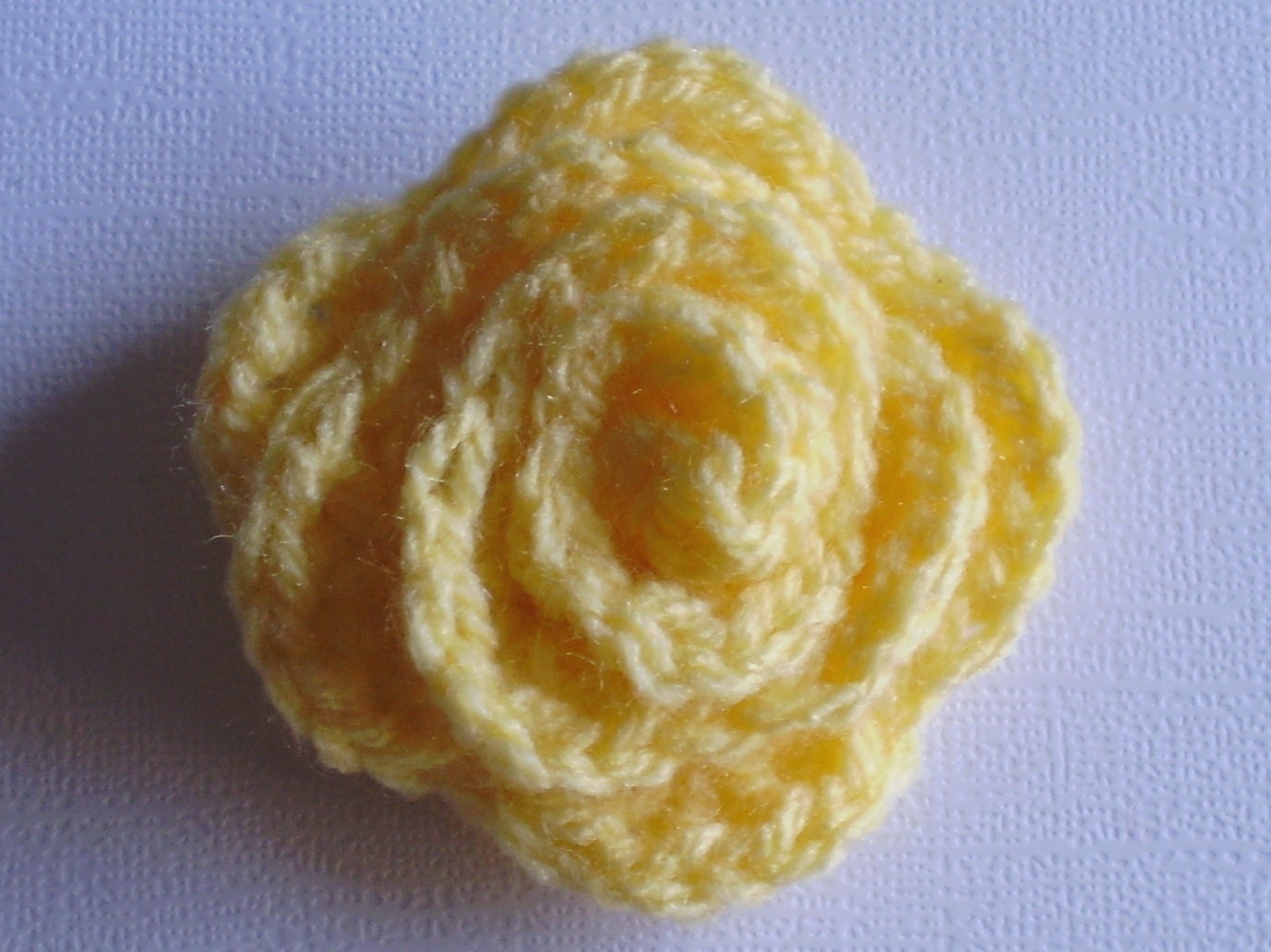 Crocheted Yellow Rose