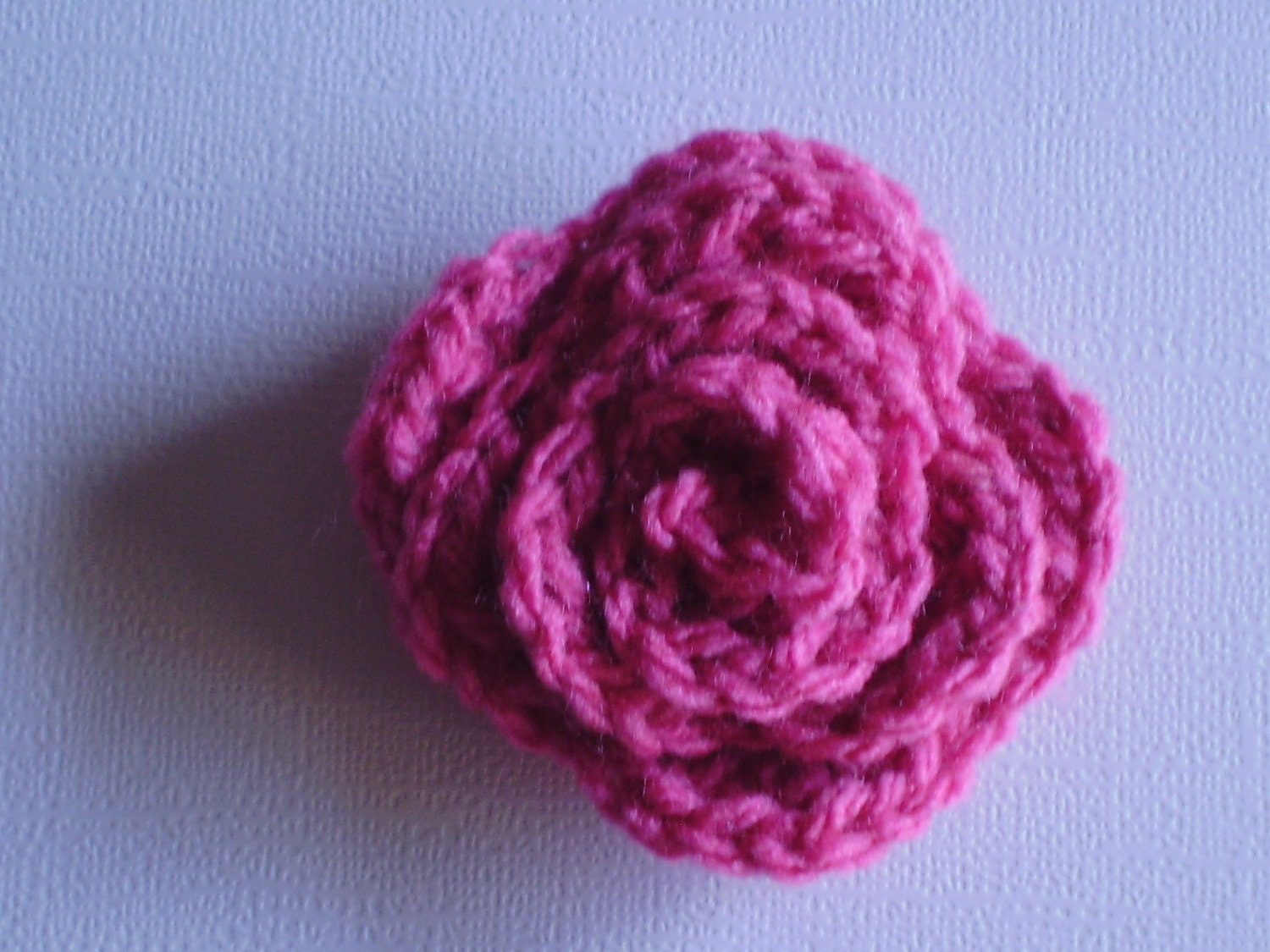 Crocheted Rose - Hot Pink