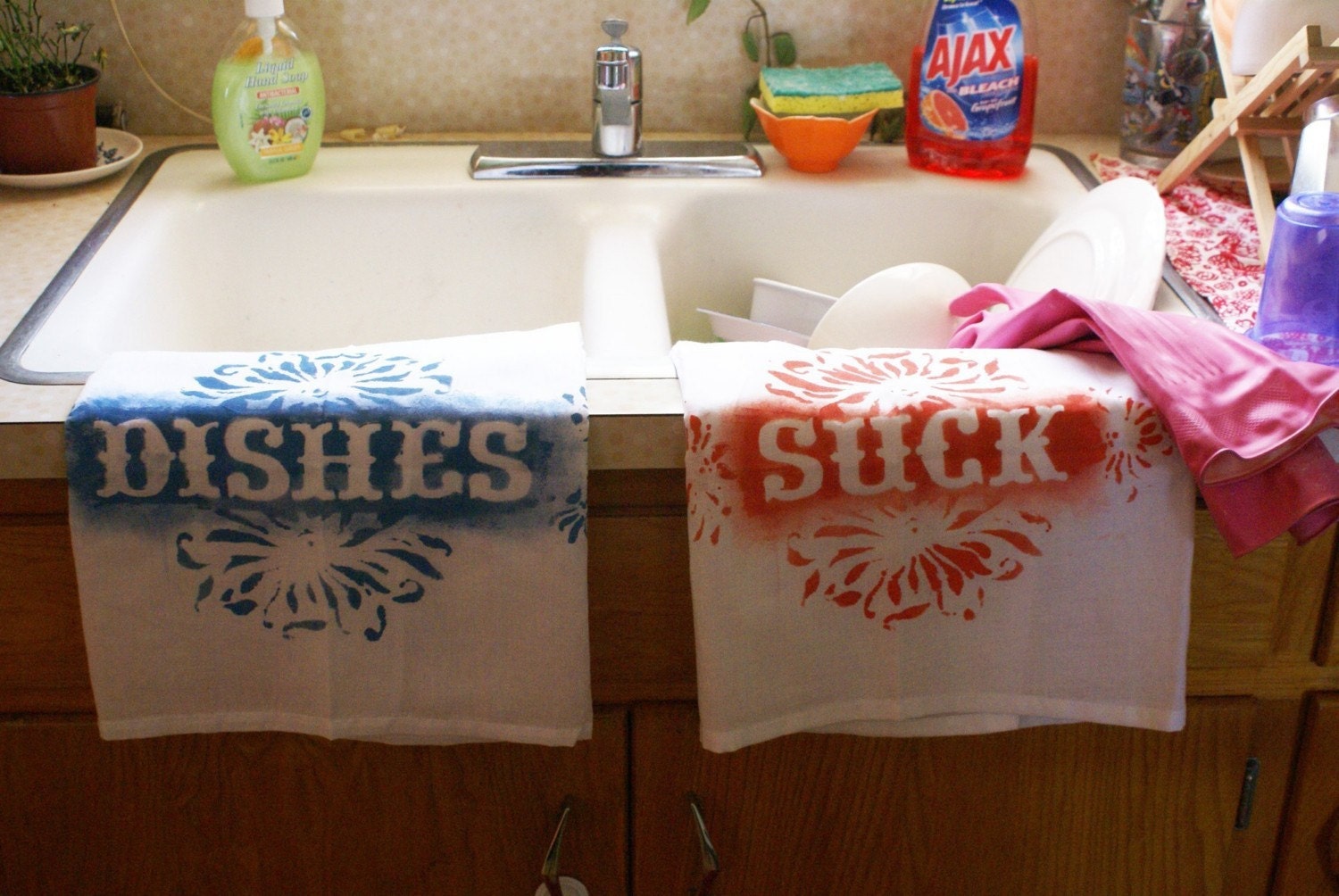 Domestic animal tea towels