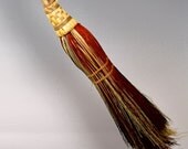 Witch's Ceremonial Besom In A Mixture of Rust, Black and Natural