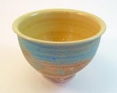 Noodle Bowl- Melted Butter Yellow, SALE- Brushed Turquoise Stoneware (was 33)