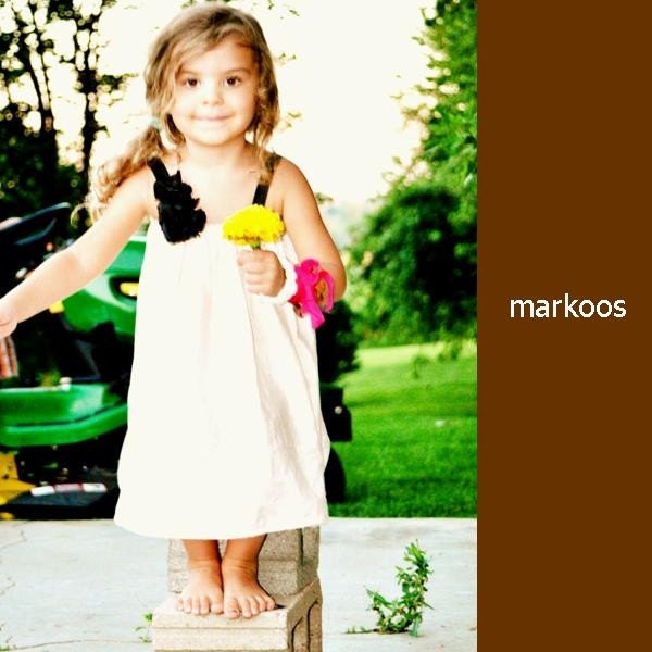 Lulu Dress - featuring hand made flowers- you choose colors- sizes 6mo to 10