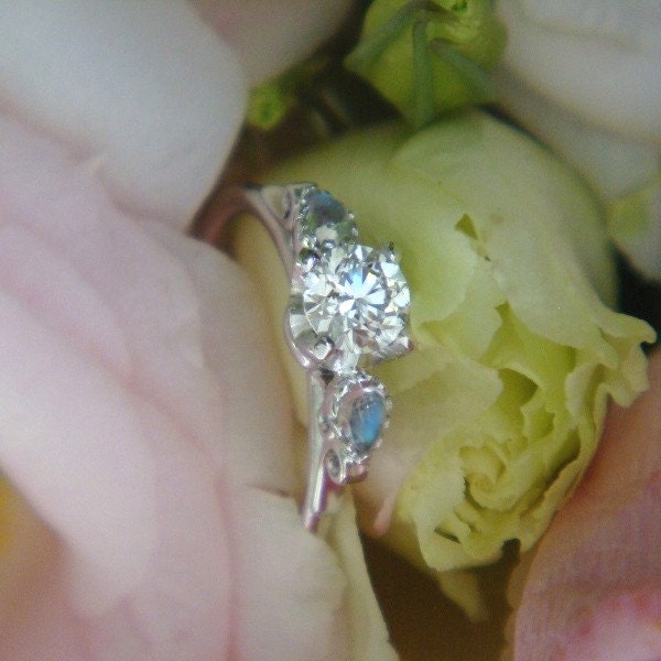 Heart of Water Diamond Engagement Ring (Made to Order, Variable Gems and Prices Available)