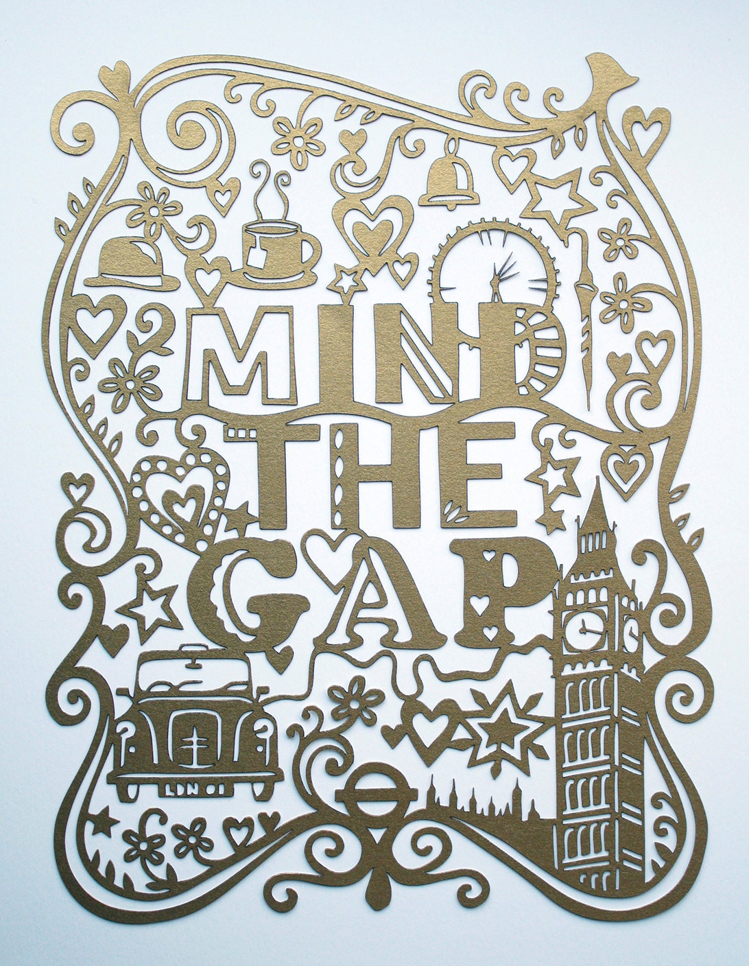 City Series no.1 - LONDON. Laser-cut.