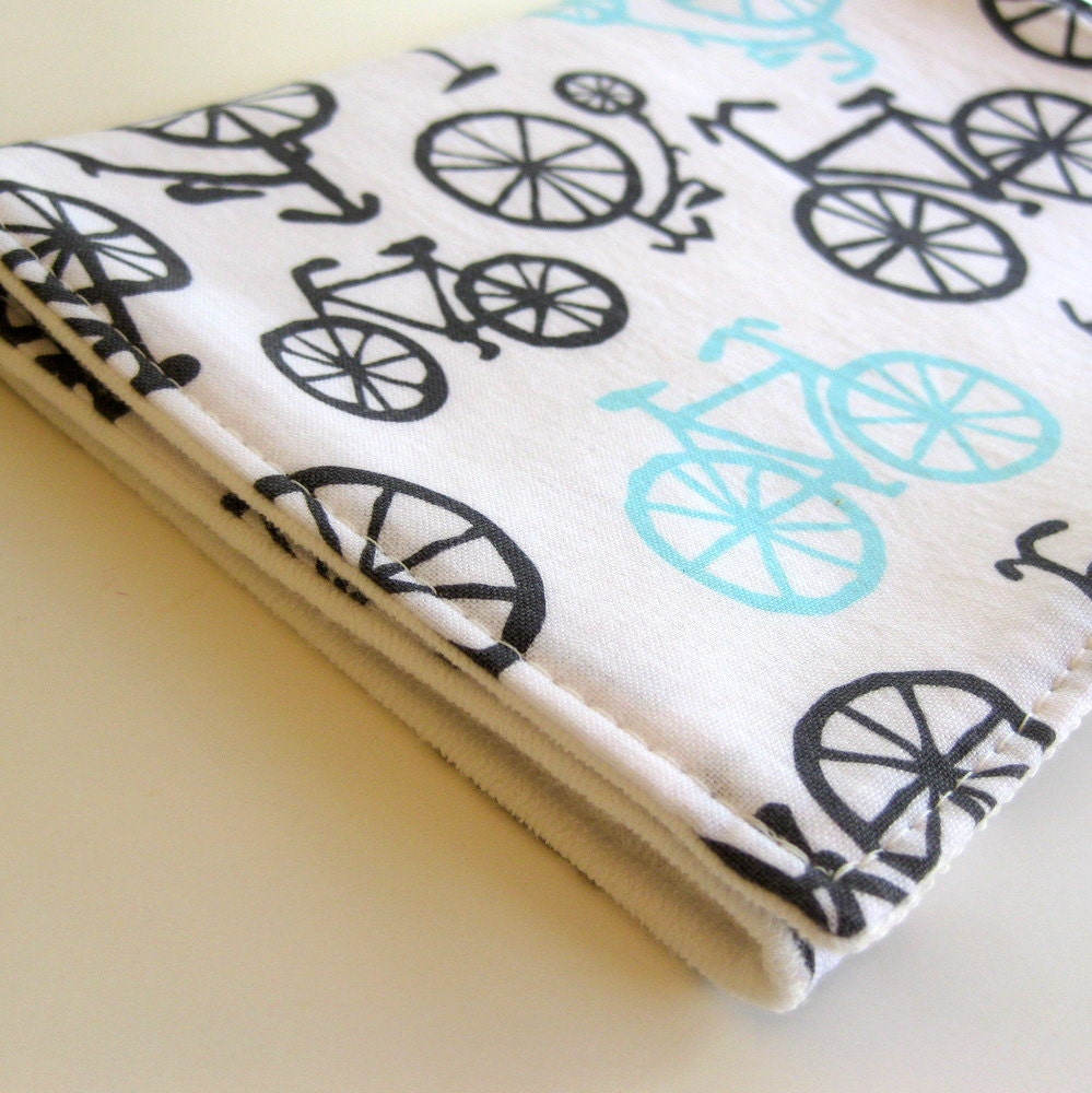 Baby Boy . Burp Cloth . Eco-Organic . Bicycles