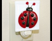 Glassworks Northwest - CUSTOM Bee Night Light Reserved for Heather  - Fused Glass Art