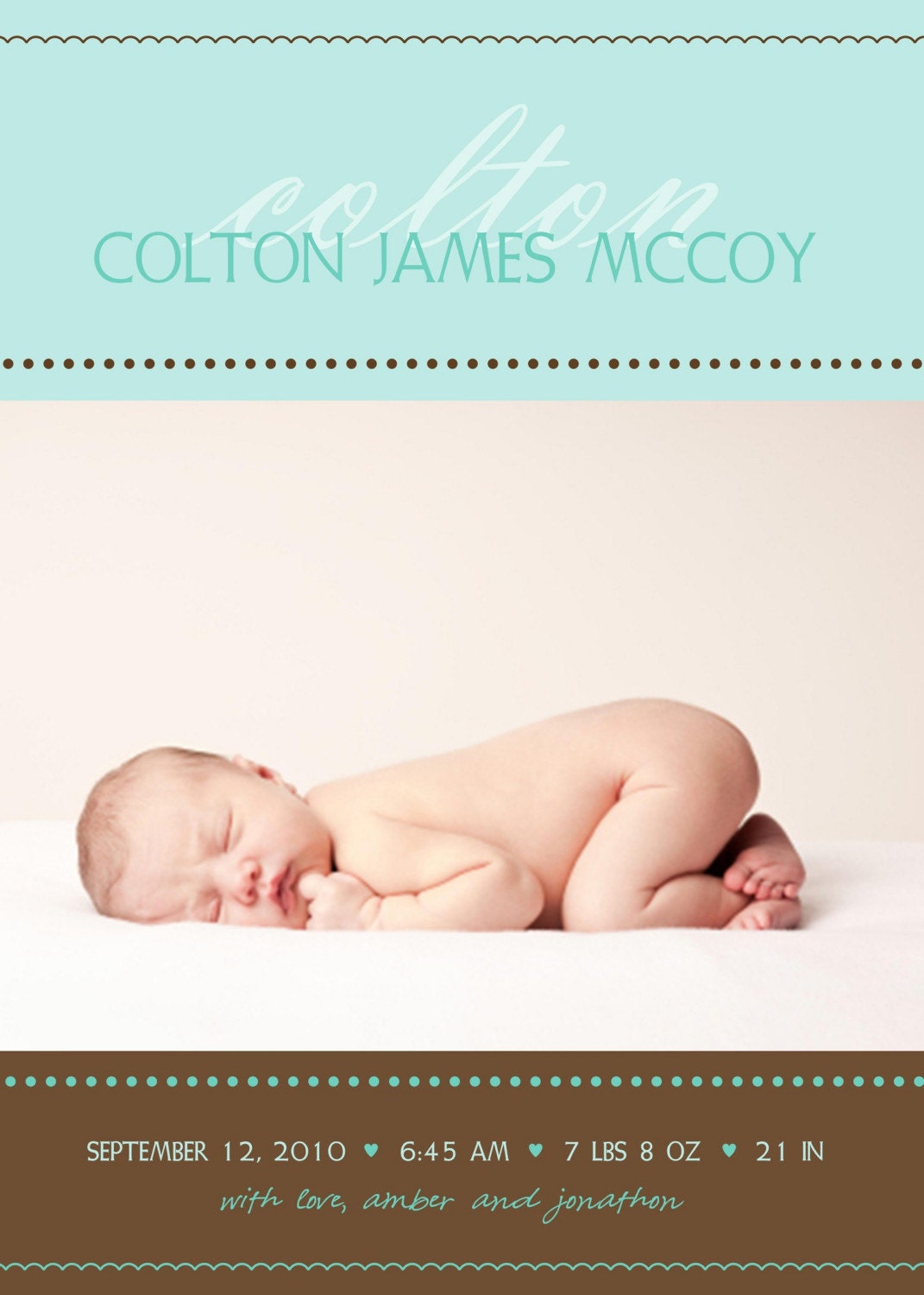 LOVEABLE...Custom Photo Birth Announcement...by KM Thomas Designs Il_170x135