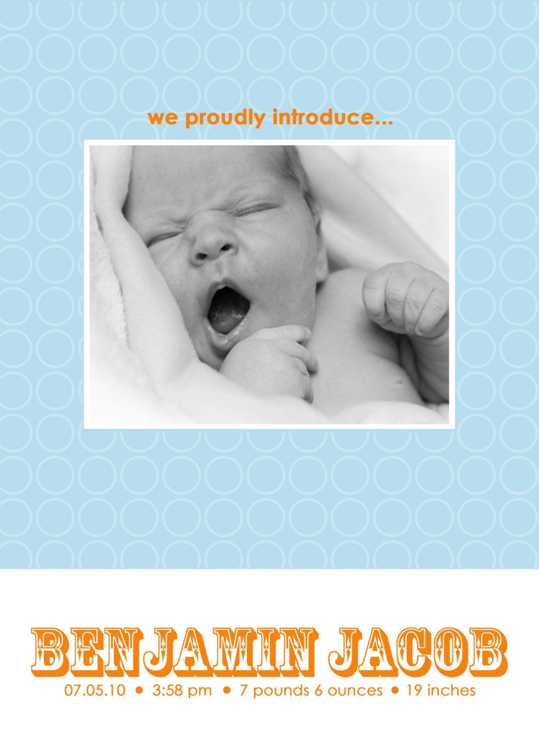 Magical - Custom Photo Birth Announcement Il_570xn