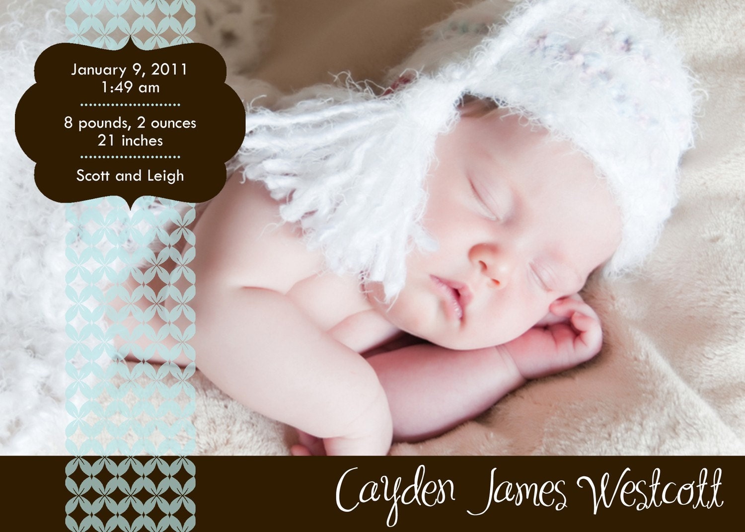 Adorable - Custom Photo Birth Announcement Il_570xn