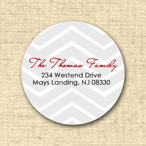 CHEVRON...Custom Address Label or Sticker...Printable Design...by KM Thomas Designs Il_570xn