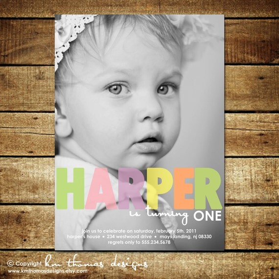 SPRINKLES...Custom Printable Photo Birthday Invitation...by KM Thomas Designs
