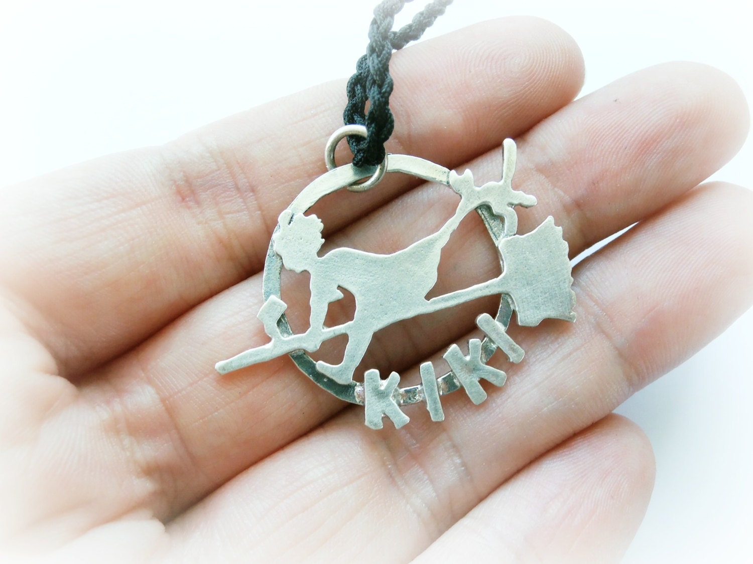 Kiki's Delivery Service Jewelry - Sterling silver necklace - Kiki witch necklace sterling silver
