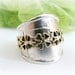 Shamrock ring clover sterling silver metalwork ring