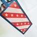 Old Glory Glow--Stars And Stripes Hanging Lanterns-Set of 3 Fourth Of July Luminaries--Hanging Flag Themed Lantern Decoration
