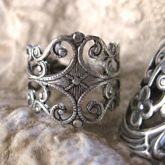 Gypsy Fingers - filigree rings silver