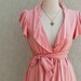 Romantic Wrap Top With Short Ruffled Sleeve, Thai Pink