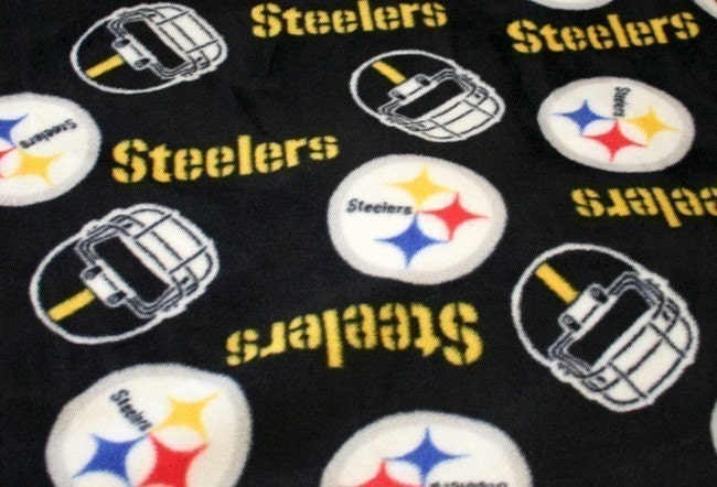 fingerless gloves armwarmers handmade from PITTSBURGH STEELERS fleece - bombshellsports